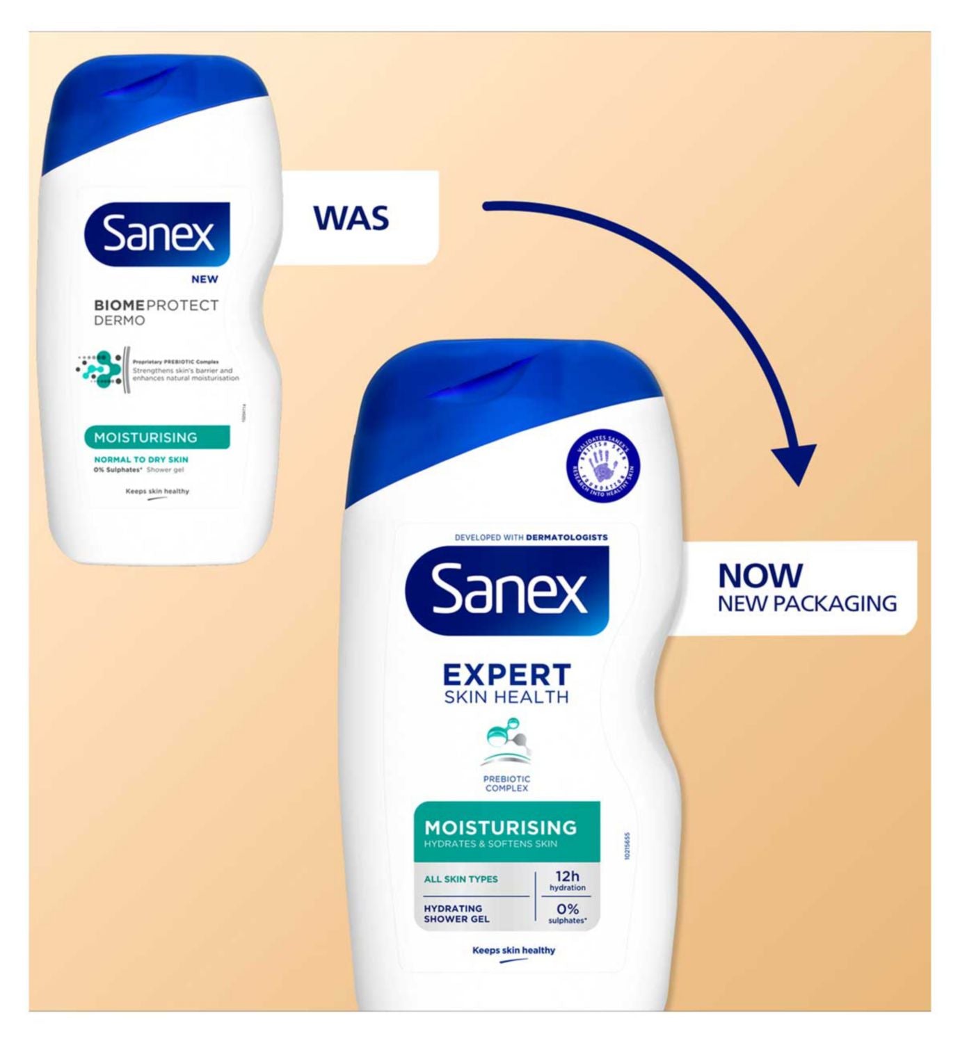 Sanex Expert Skin Health moisturising shower gel 450ml - British product