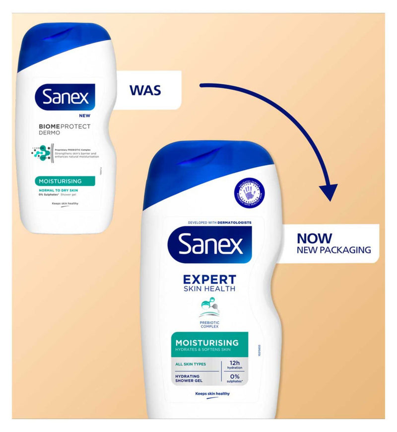 Sanex Expert Skin Health moisturising shower gel 450ml - British product