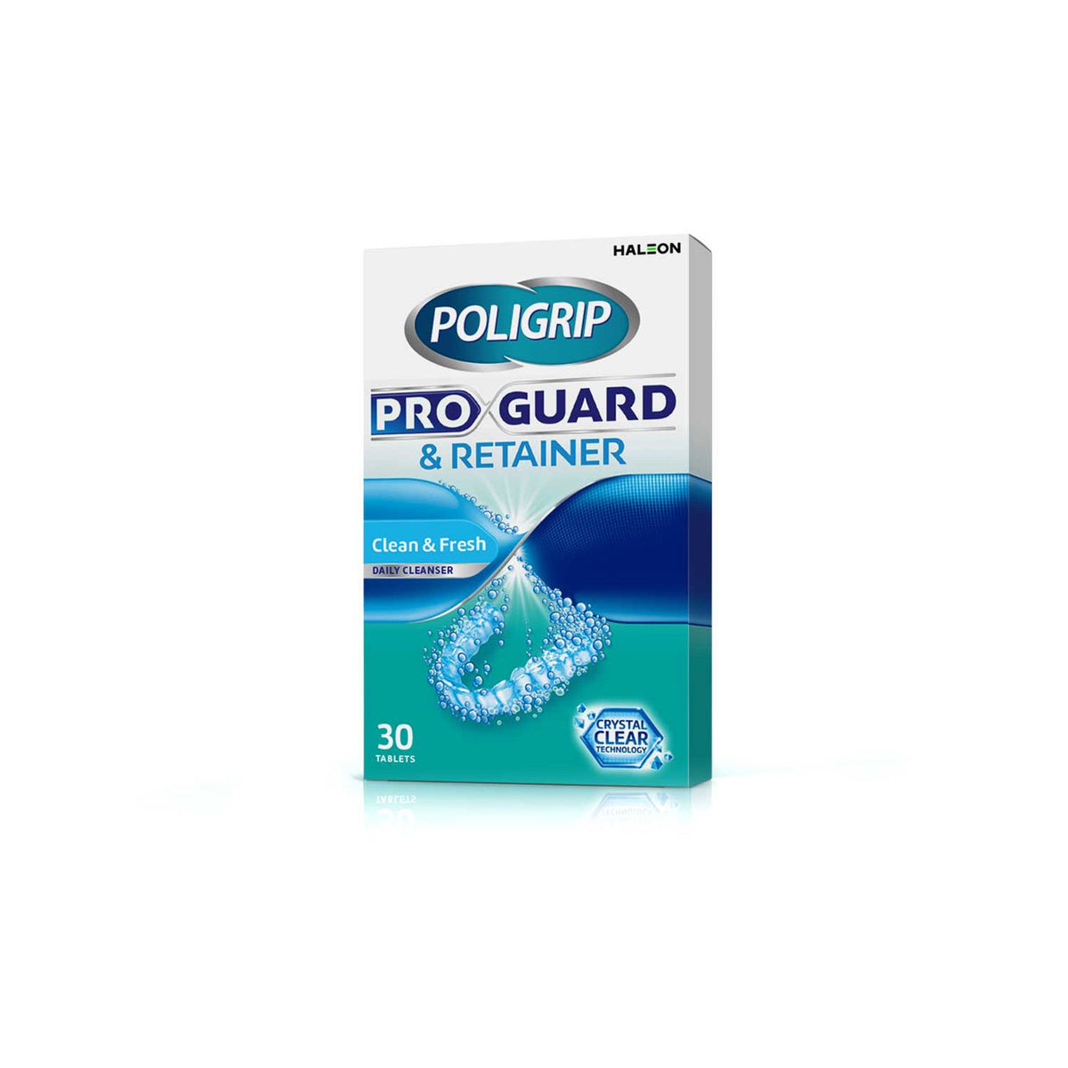 Poligrip Pro Guard & Retainer daily cleanser 30 tablets, imported from the UK