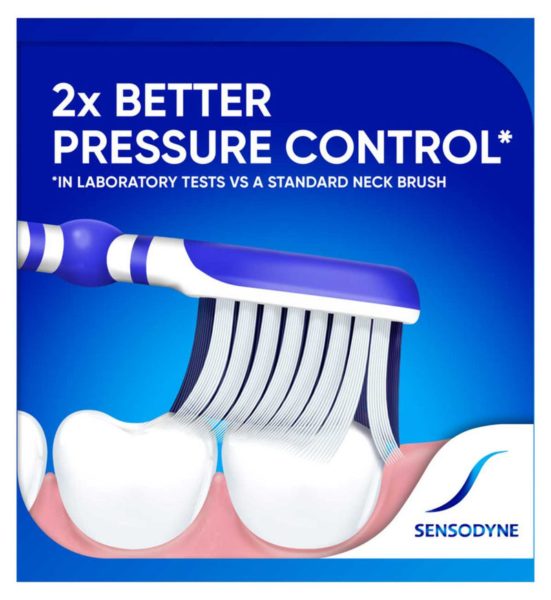 Sensodyne sensitive toothbrush with Duoflex neck, imported from the UK