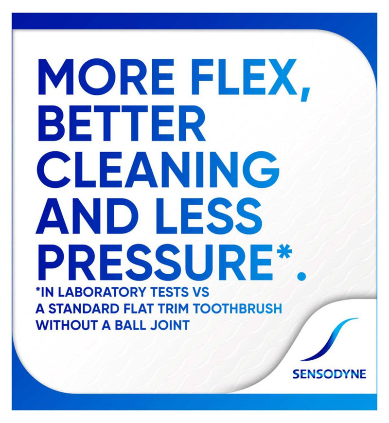 Sensodyne sensitive toothbrush with Duoflex neck, imported from the UK