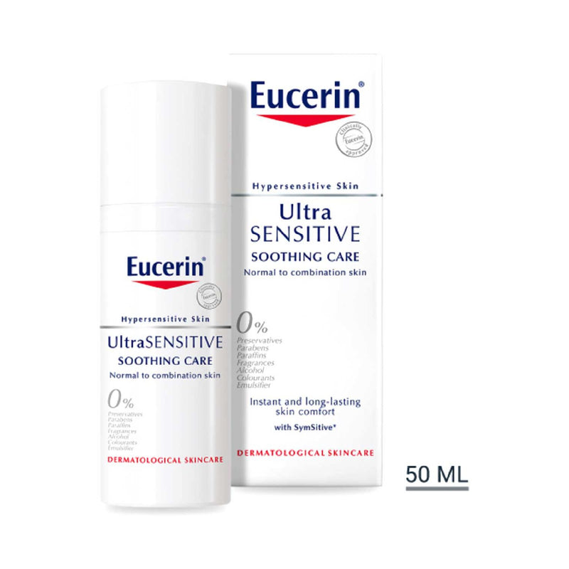 Eucerin UltraSensitive Soothing Face Cream 50ml, imported from the UK