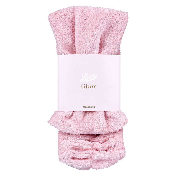 Soft Coral Velvet Spa Headband for Skincare and Cleansing