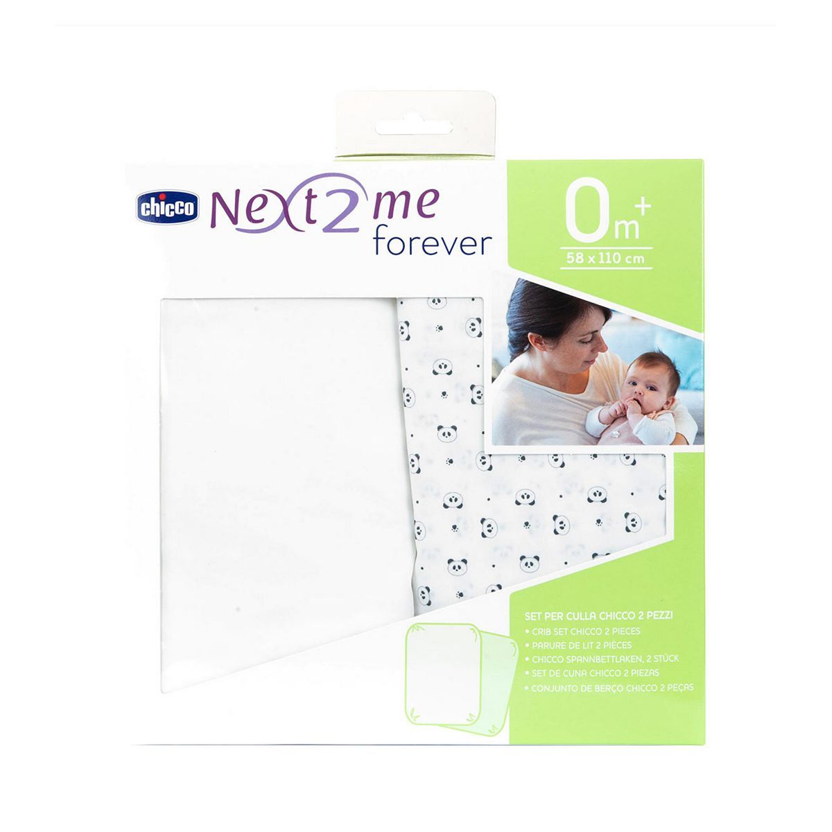 Chicco Next2Me Forever Crib Sheets Panda 2 Pack GOODS Boots   