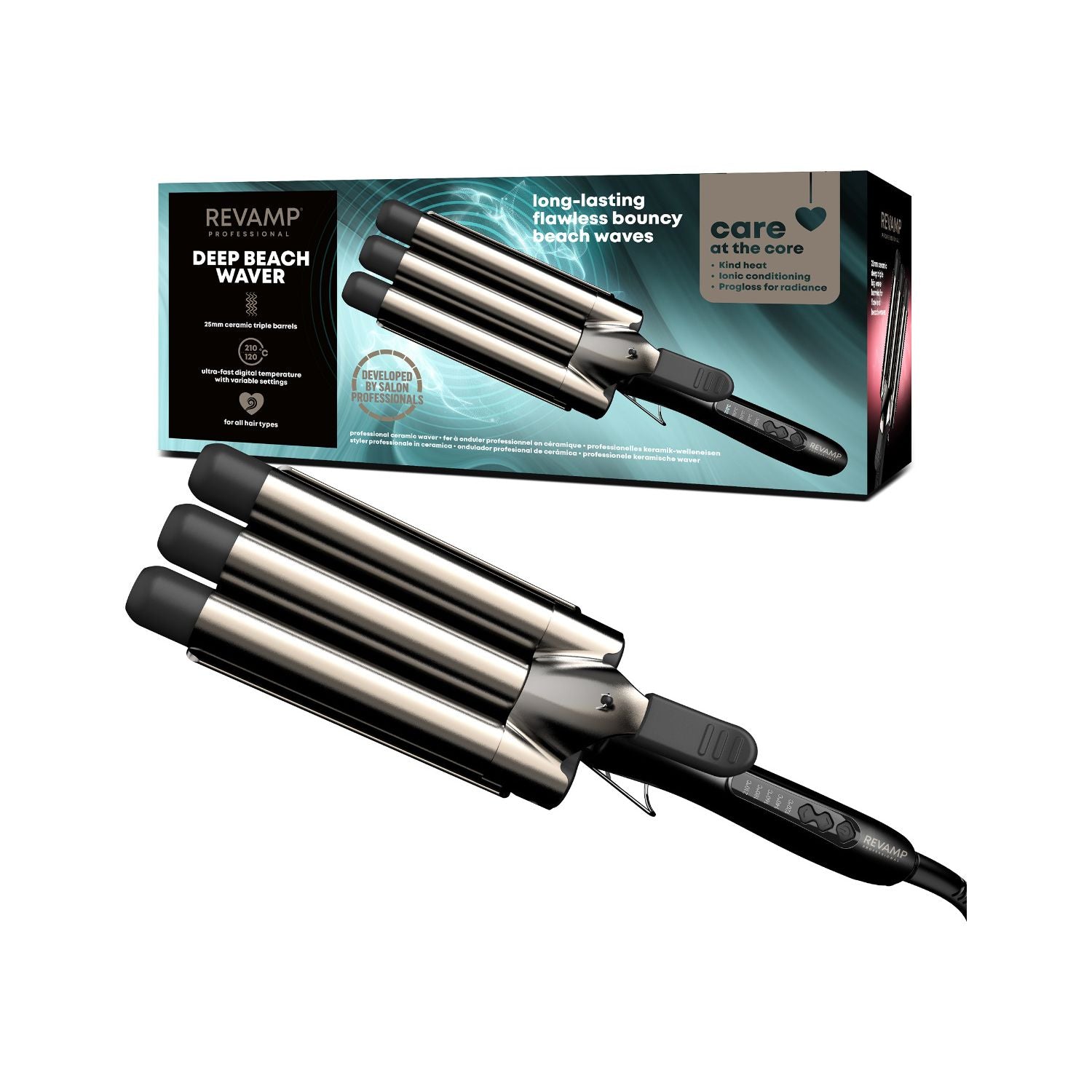 Revamp Deep Beach Professional Ceramic Waver, imported from the UK