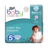 Boots Baby Super Dry Junior Plus Nappies Size 5+ 25s GOODS Boots   