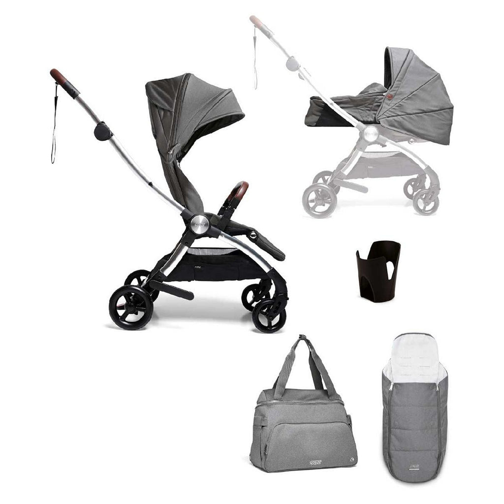 Mamas & Papas Airo 5 Piece 0M+ Essentials Bundle - Grey Marl