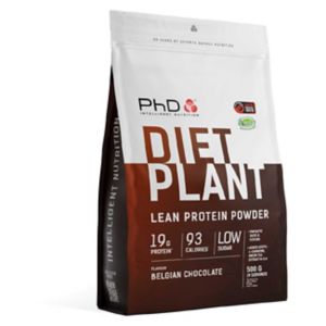 PHD Plant Protein Powder Belgian Chocolate 500g, imported from the UK