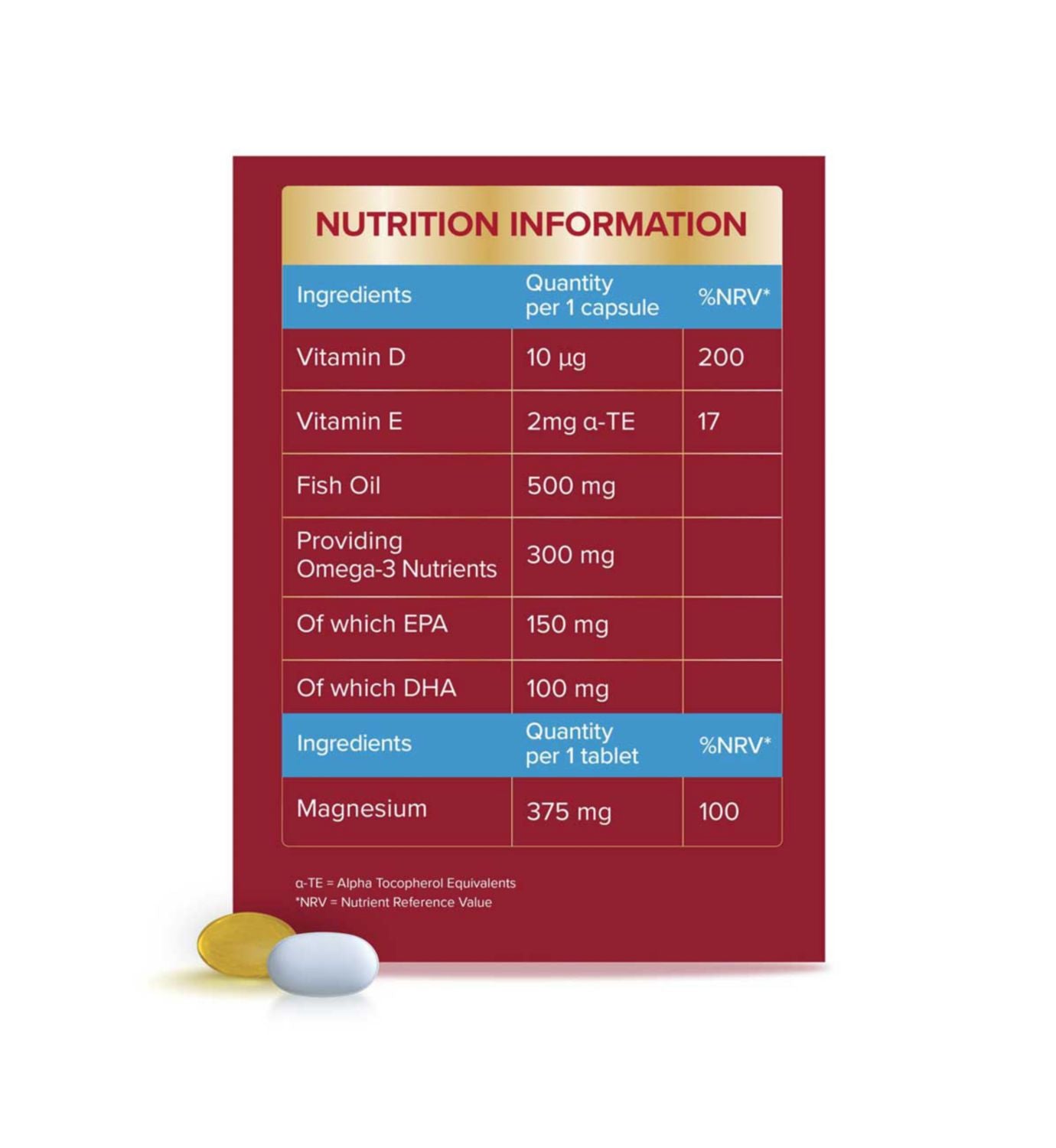 Seven Seas Omega-3 Magnesium Duo Pack 30+30, imported from the UK