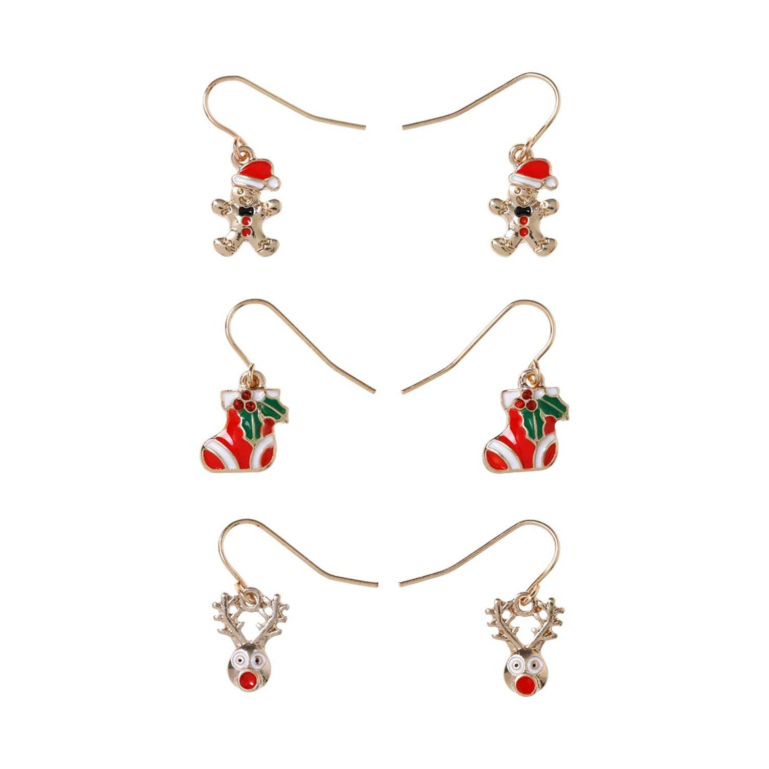 Christmas drop earring pack (British brand)