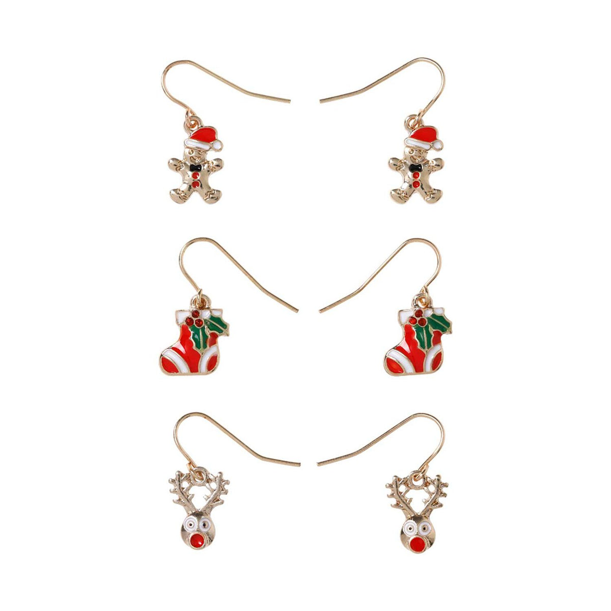 Christmas drop earring pack (British brand)