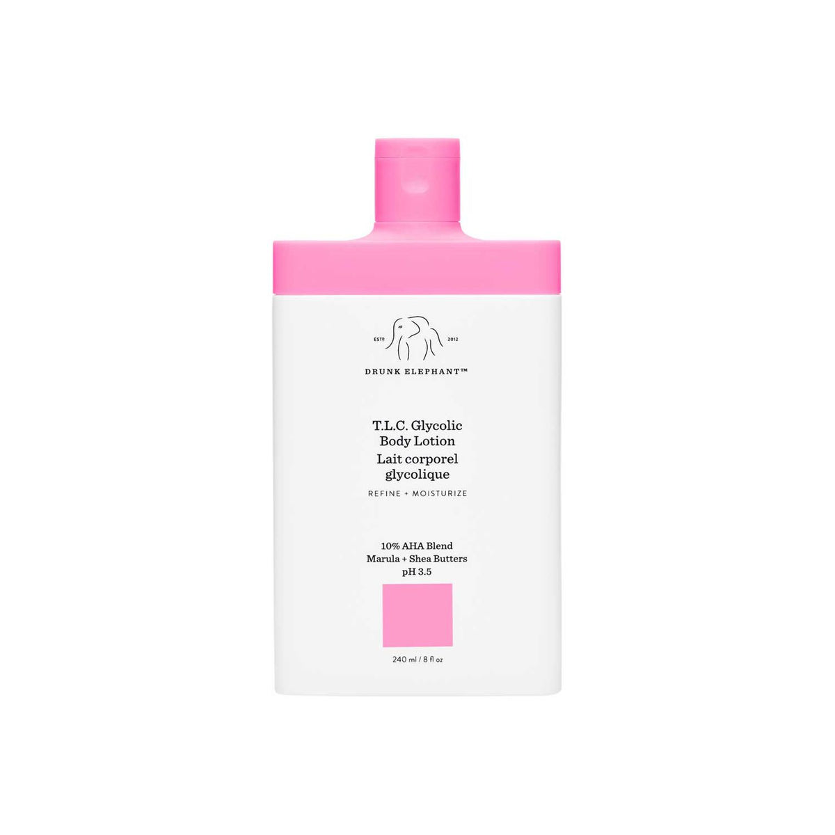 Drunk Elephant T.L.C. Glycolic Body Lotion 240ml, imported from the UK
