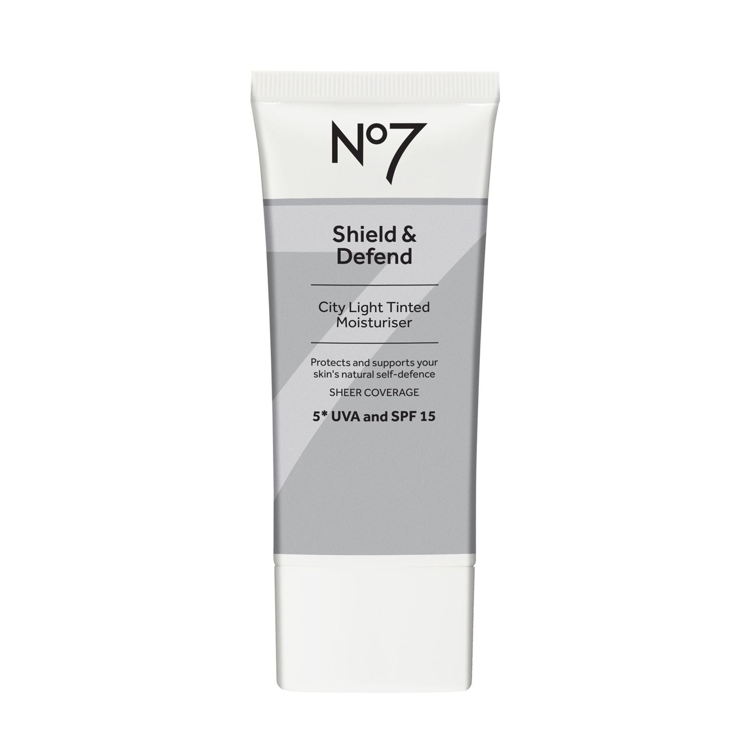 No7 Shield & Defend City Light Tinted Moisturiser SPF 15 50ml, imported from the UK