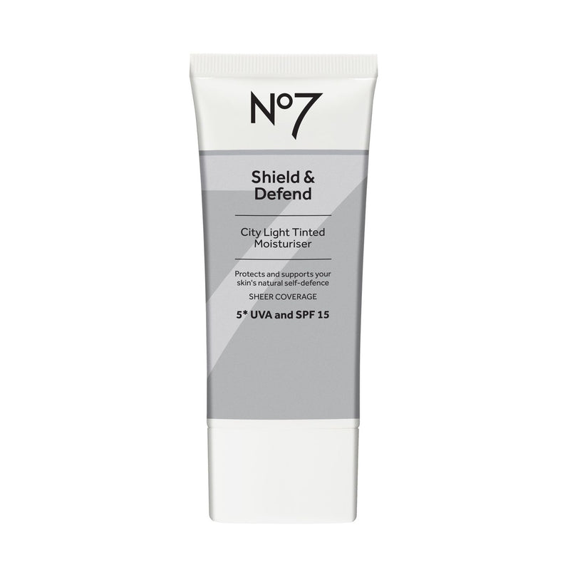 No7 Shield & Defend City Light Tinted Moisturiser SPF 15 50ml, imported from the UK