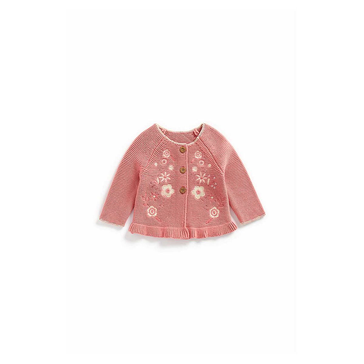 Pink Flower Knitted Cardigan GOODS Boots   