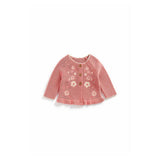 Pink Flower Knitted Cardigan GOODS Boots   