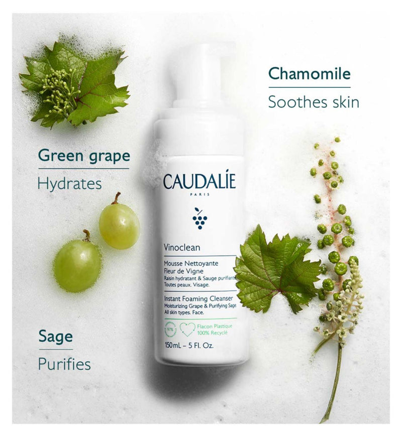 Caudalie Vinoclean Gentle Foam Cleanser 150ml - British product