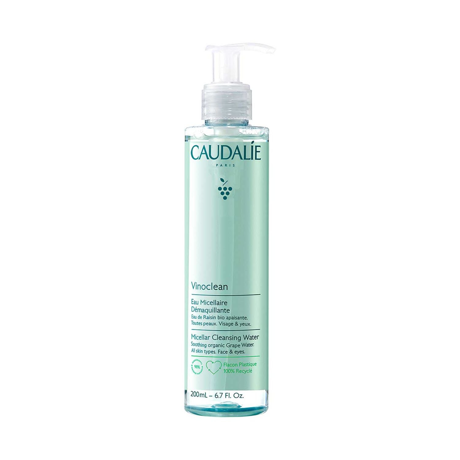 Caudalie Vinoclean micellar cleansing water 200ml, imported from the UK