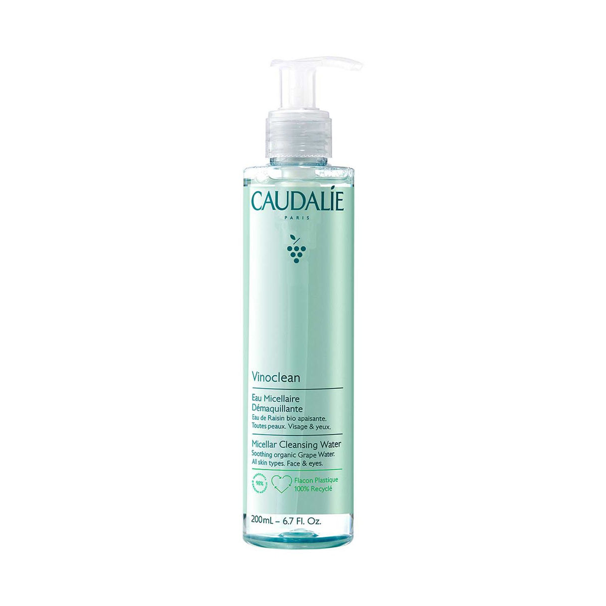Caudalie Vinoclean micellar cleansing water 200ml, imported from the UK