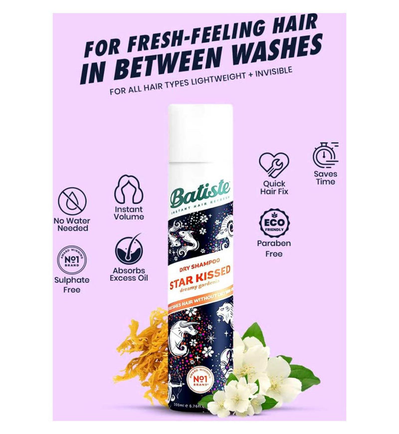 Batiste Star Kissed Dry Shampoo, Dry Hair Shampoo 200ml