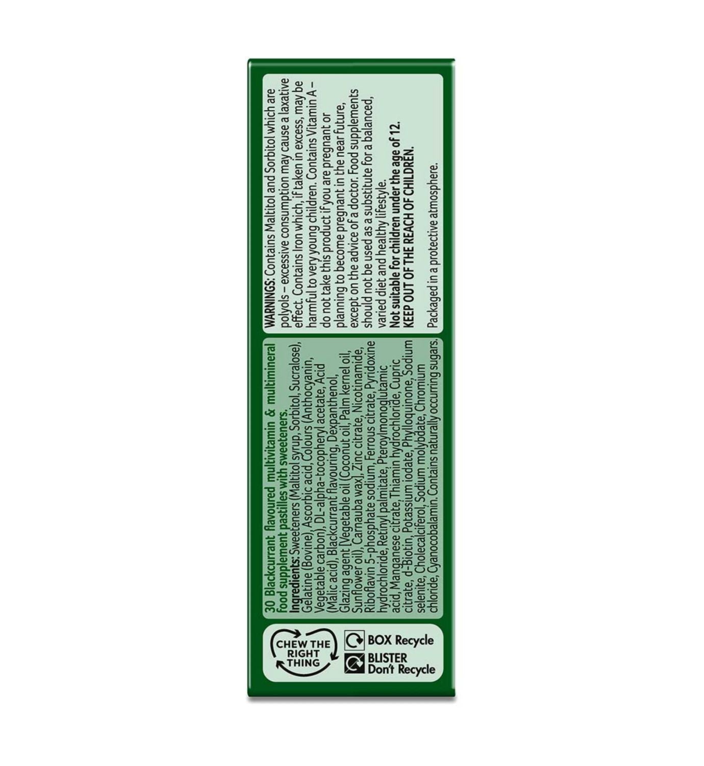 Bassetts Vitamins Man Blackcurrant pastilles 30 - British product
