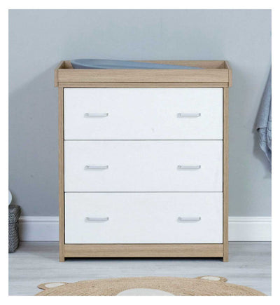 Boots Babymore Luno Veni Stellekommode Eik Hvit 89 cm - Kjøp online hos McGrocer