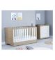 Babymore cot bed room set oak white - British product