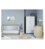 Babymore Veni 3-delers romsett eik hvit - britisk produkt