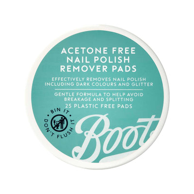 Boots Boots neglelakkfjerner pads uten aceton 25 count - Kjøp online hos McGrocer