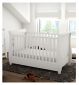 Babymore stella sleigh cot bed dropside with drawer - British product