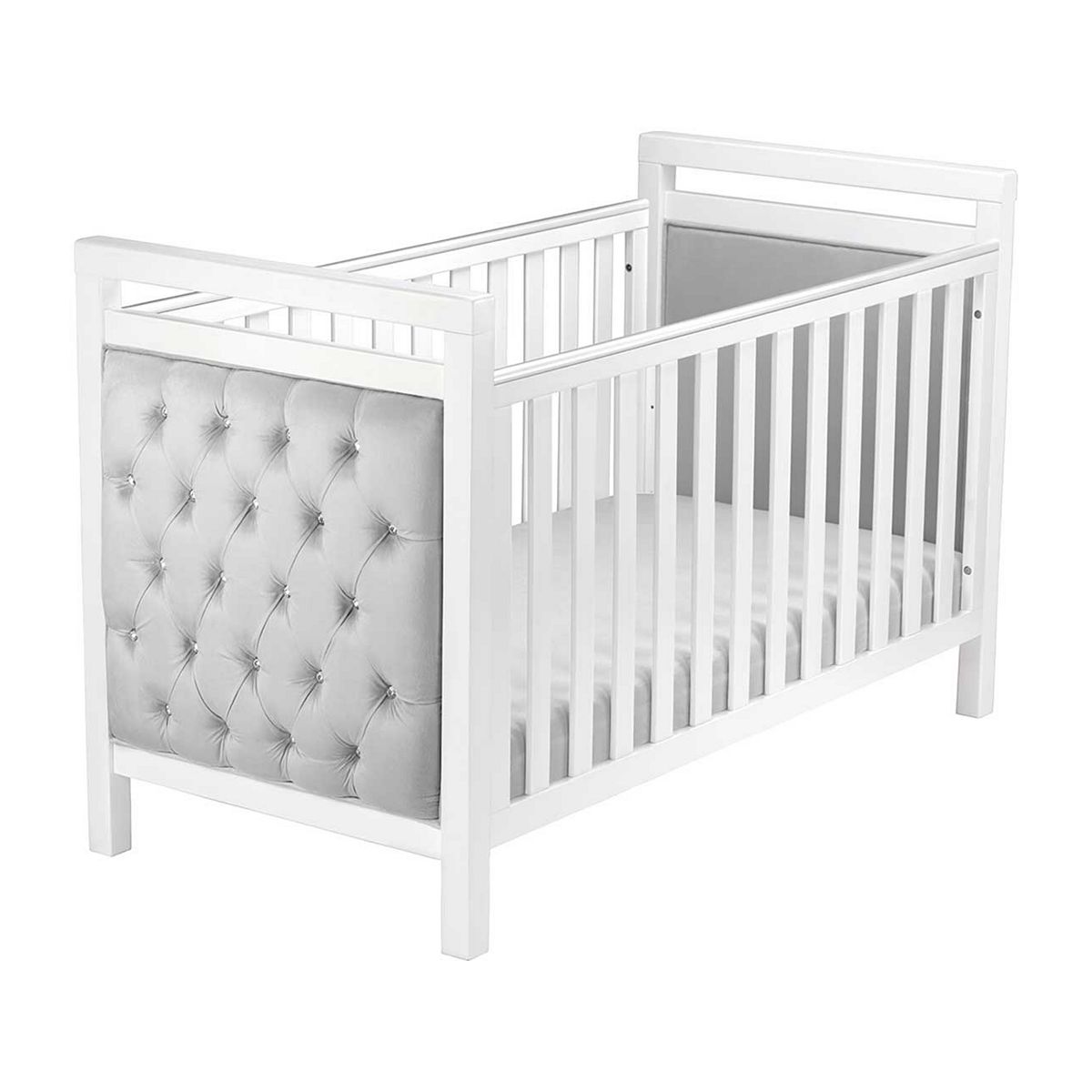 Babymore Velvet Deluxe Cot Bed - White GOODS Boots   