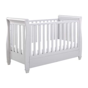Babymore Eva Sleigh Cot Bed Dropside Grey - British product