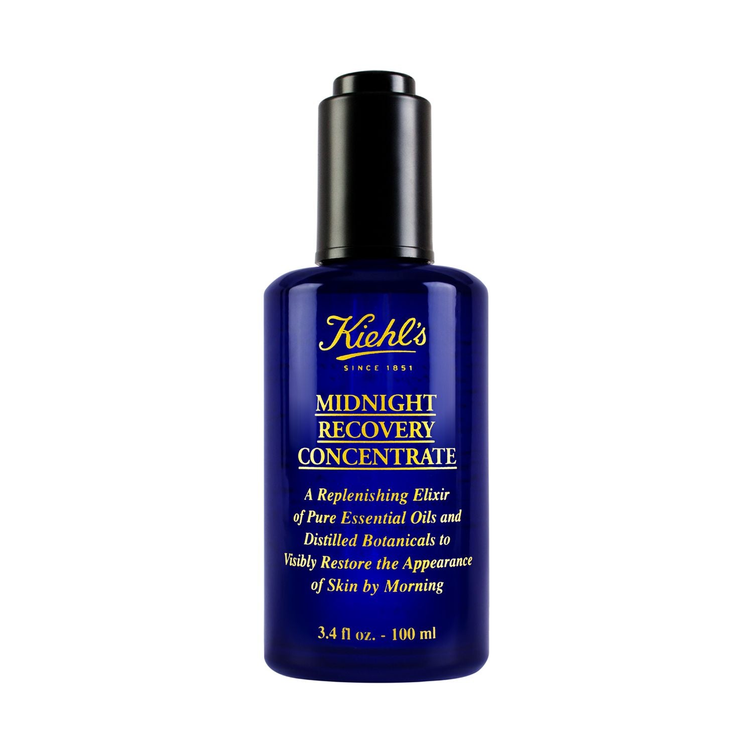 Kiehl's Midnight Recovery Concentrate face oil 100ml, imported from the UK