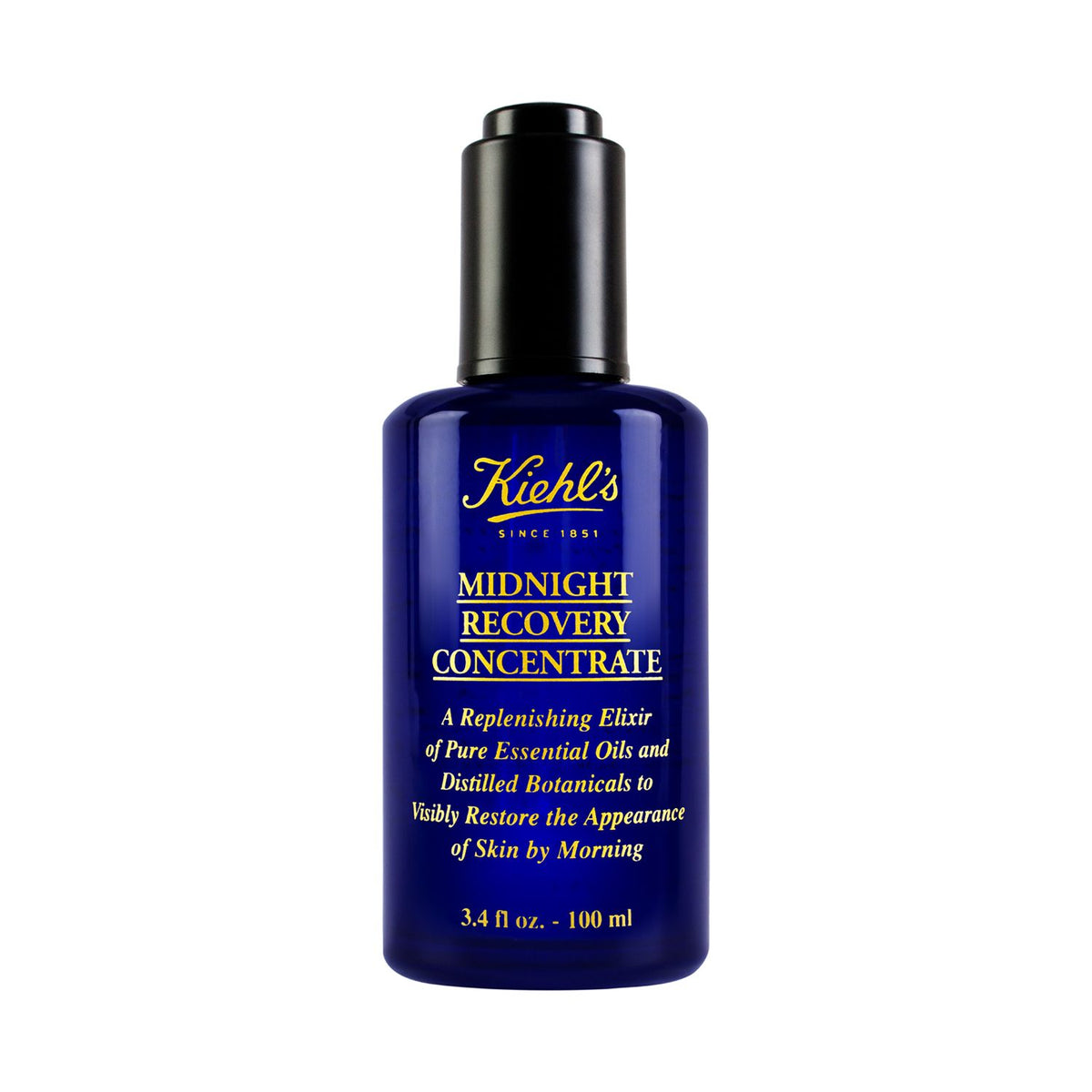 Kiehl's Midnight Recovery Concentrate face oil 100ml, imported from the UK