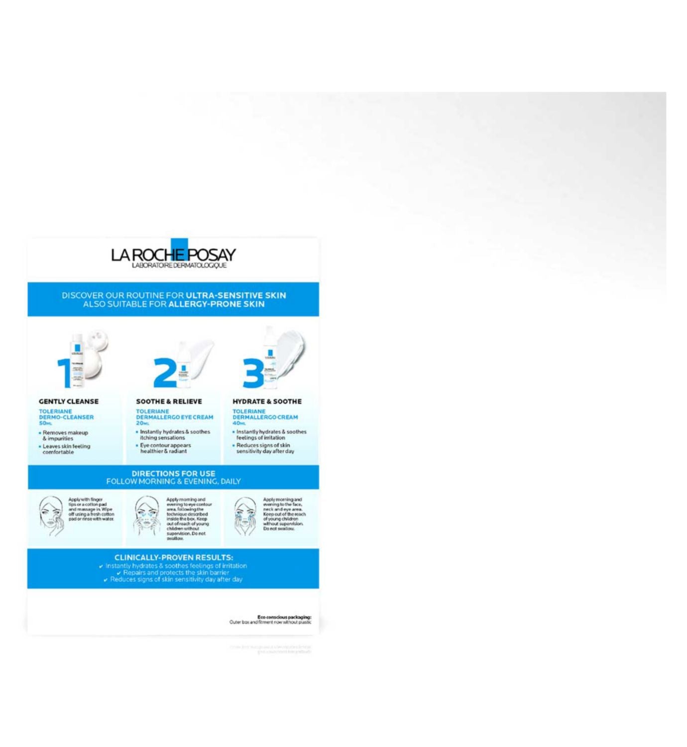 La Roche-Posay Toleriane Dermallergo soothing kit 3-step - British product