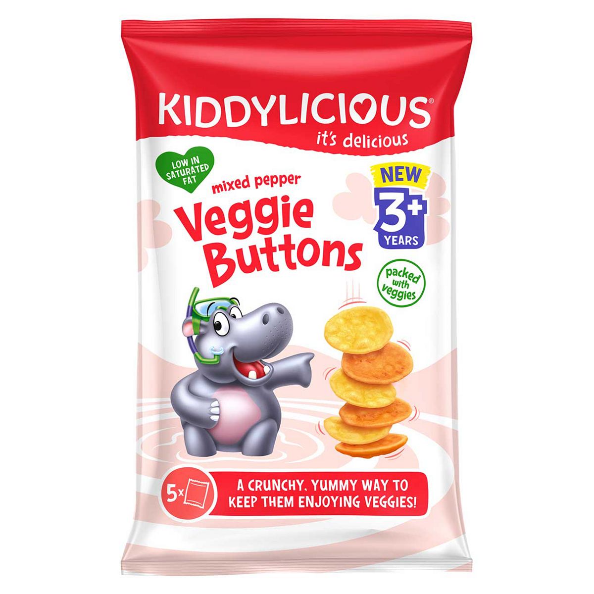 Kiddylicious Mixed Pepper Veggie Buttons 5x8g GOODS Boots   