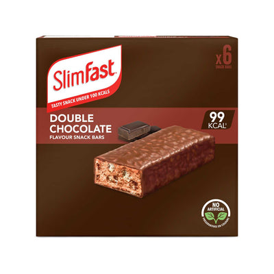 Boots SlimFast Double Chocolate Snack Bar (6 x 25g)- Buy online at McGrocer