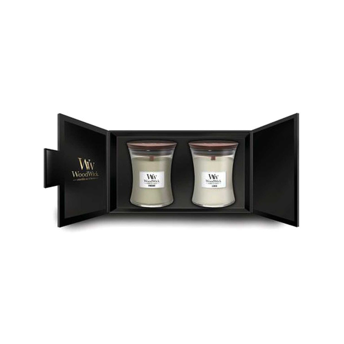WoodWick medium hourglass candle gift set - British product