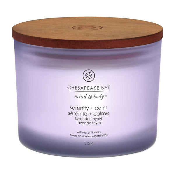 Calming 3-Wick Scented Glass Jar Candle 312g