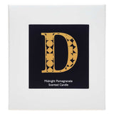 Landon Tyler Alphabet Candle - Letter D - Midnight Pomegranate 140g GOODS Boots   