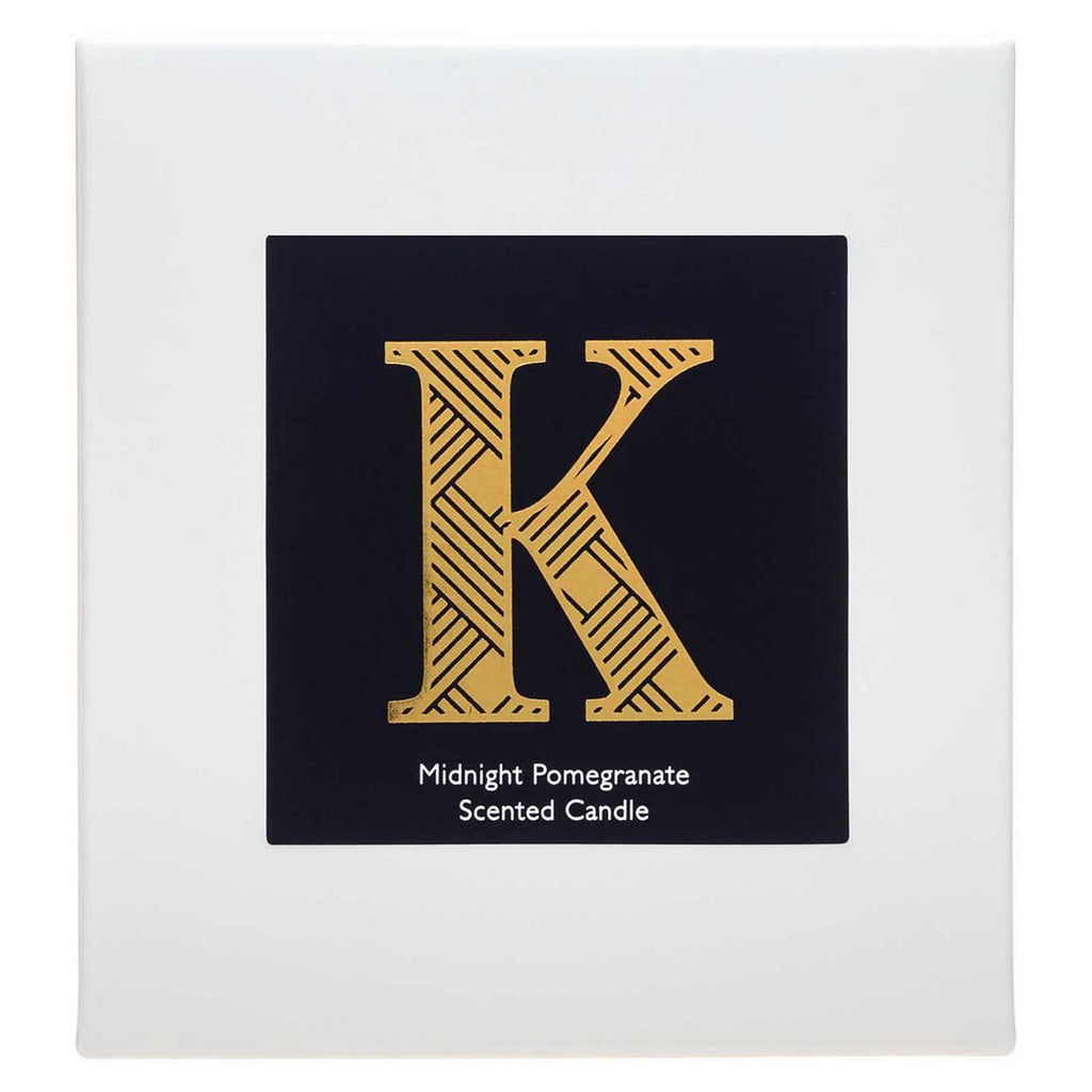 Landon Tyler Alphabet Candle - Letter K - Midnight Pomegranate 140g