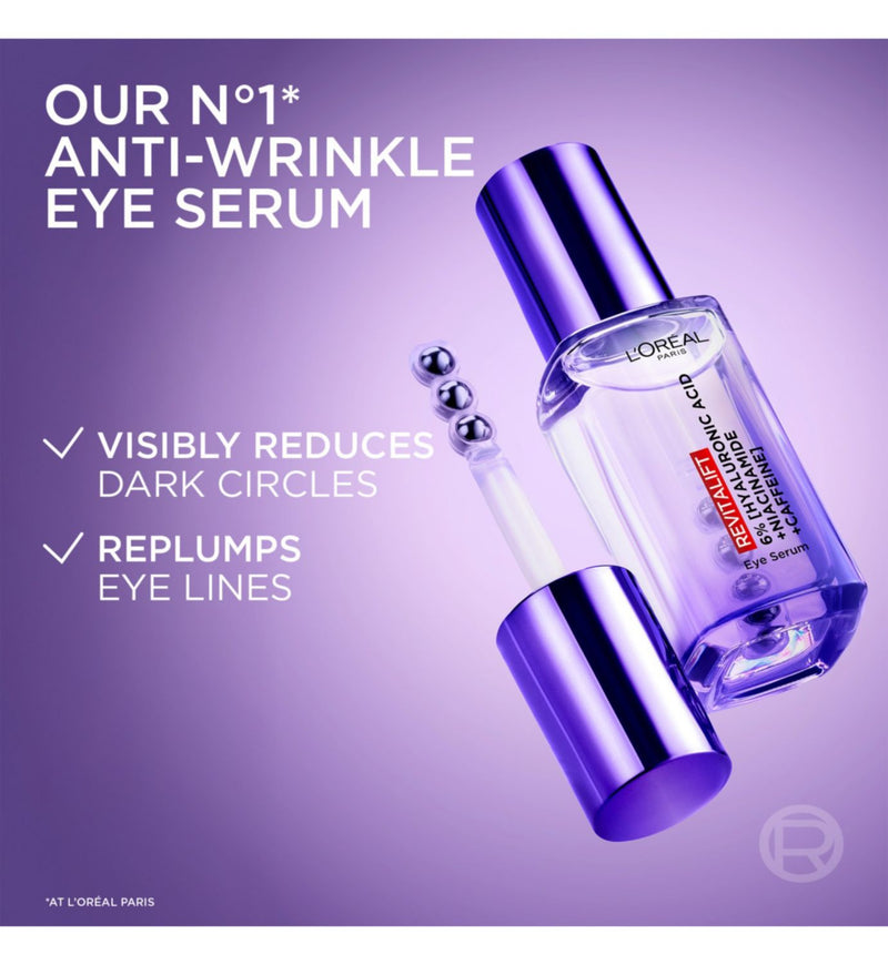 L'Oréal Paris Revitalift hyaluronic acid eye serum 20ml, UK version