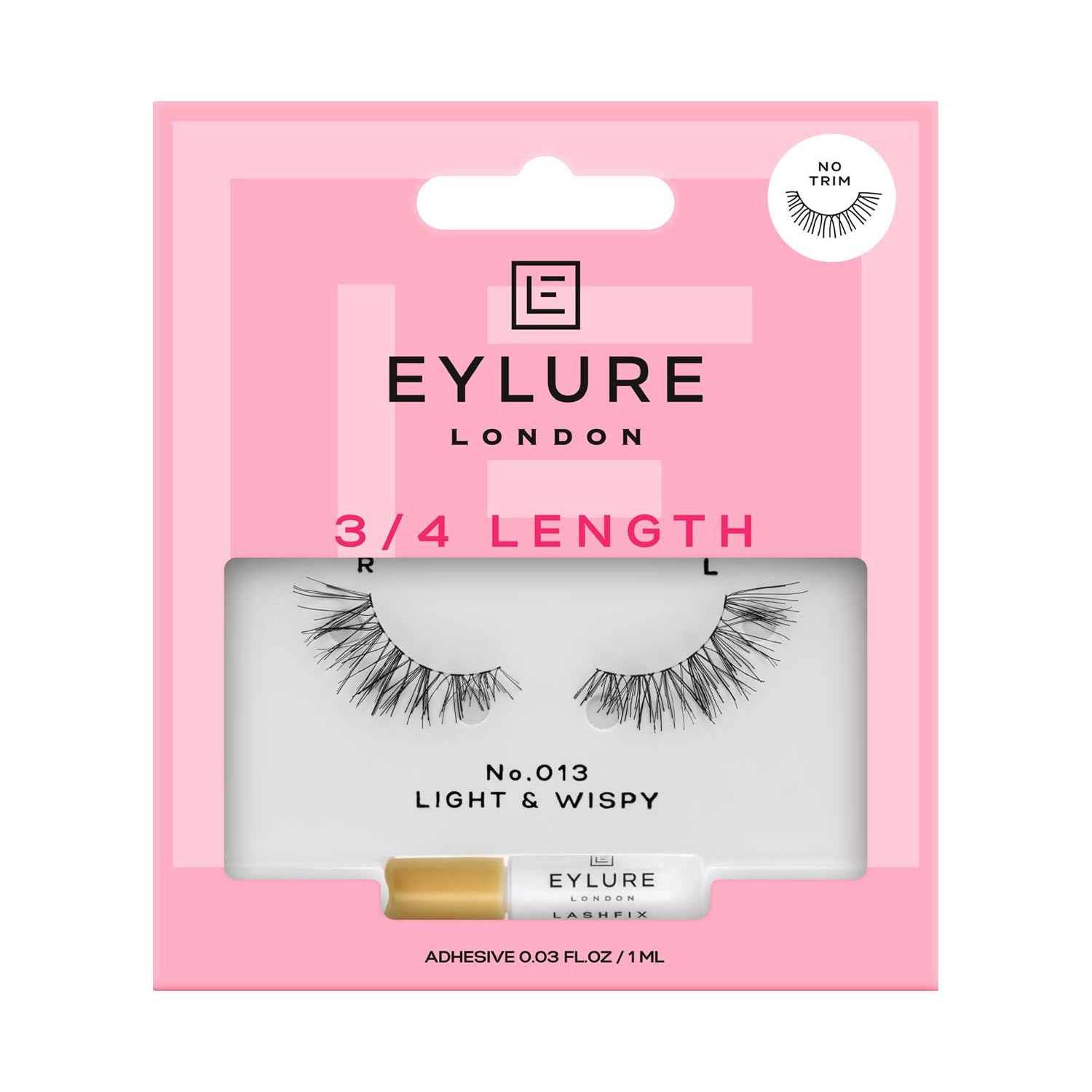 Eylure false eyelashes 3/4 No.013 (British brand)