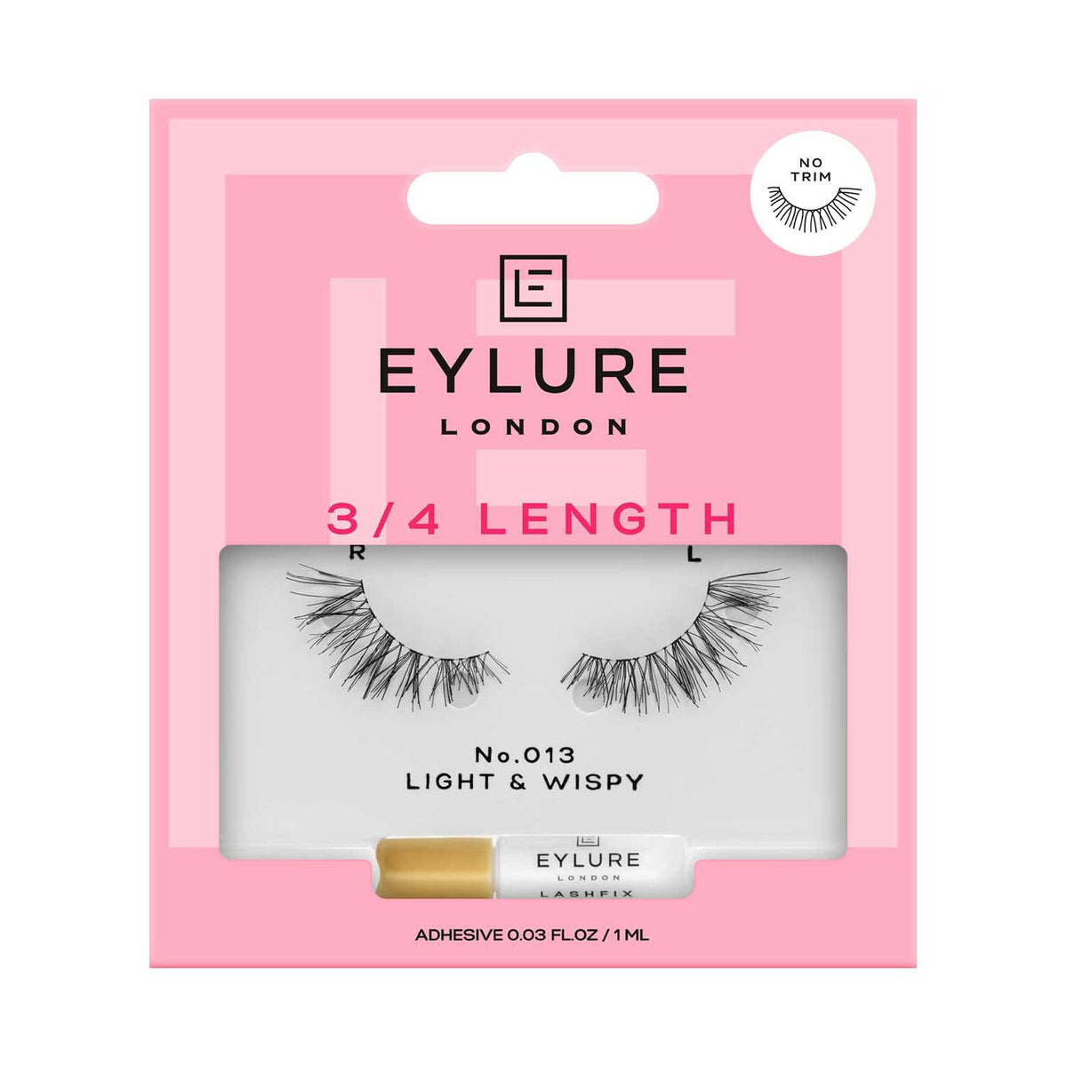 Eylure false eyelashes 3/4 No.013 (British brand)