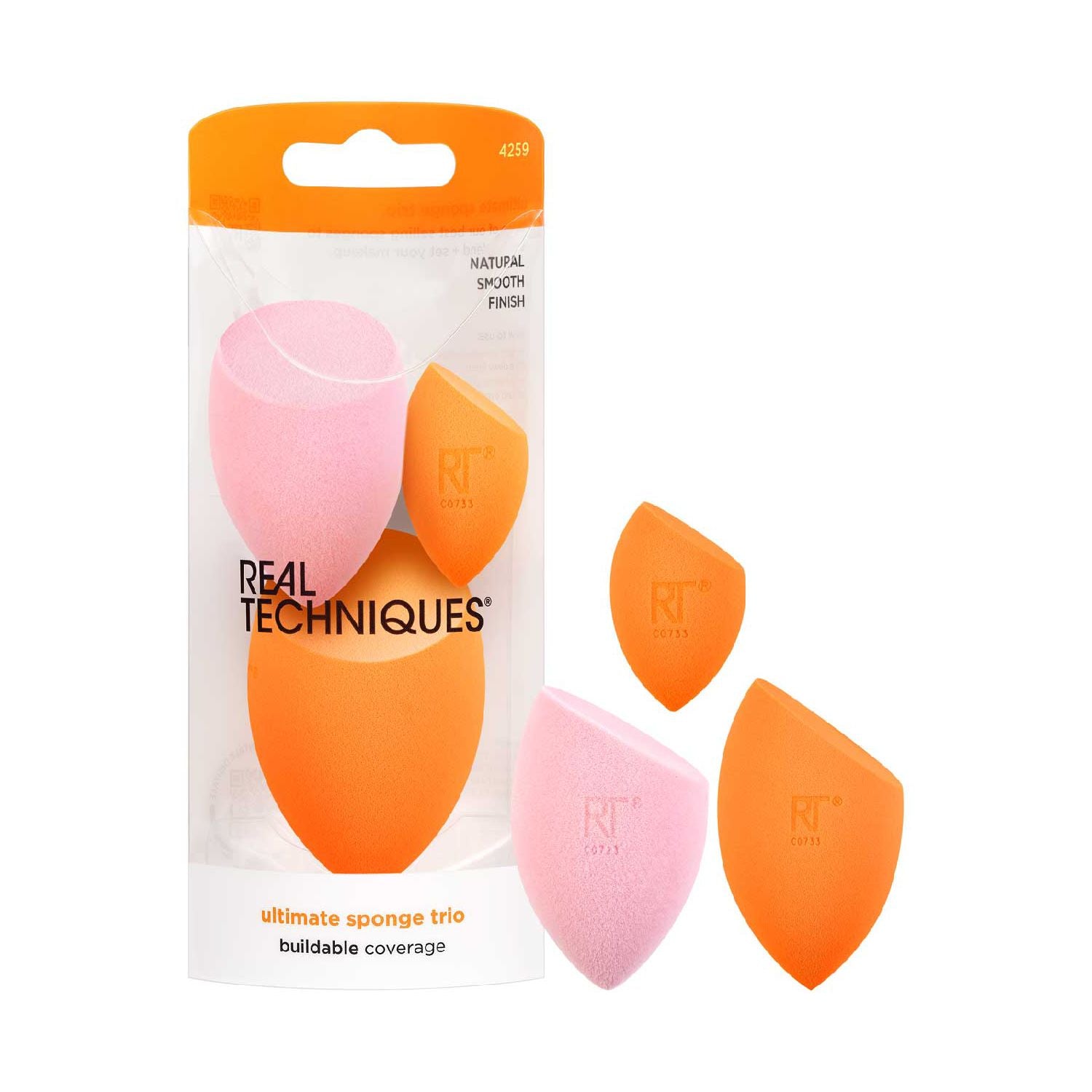 Real Techniques makeup sponge trio, UK version