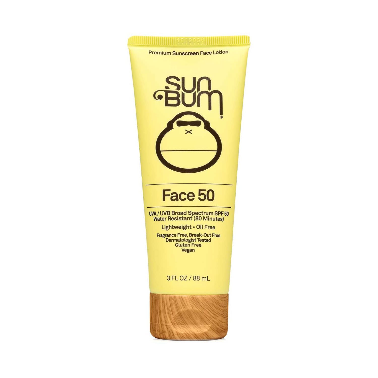 Sun Bum face sunscreen SPF 50 88ml, imported from the UK