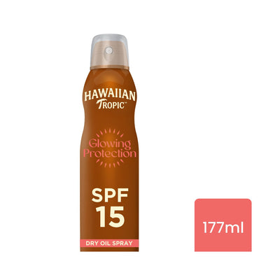 Boots Hawaiian Tropic Glowing Protection SPF 15 Sunscreen Spray 177ml- Buy online at McGrocer