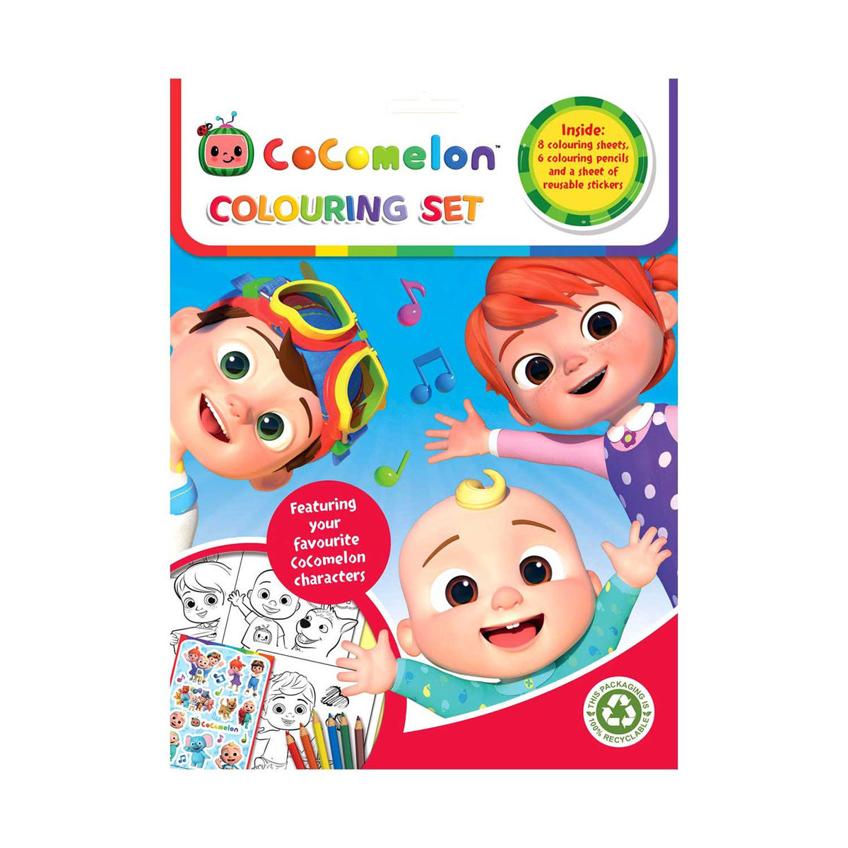 Cocomelon Colouring Set 2 activity kit - British product