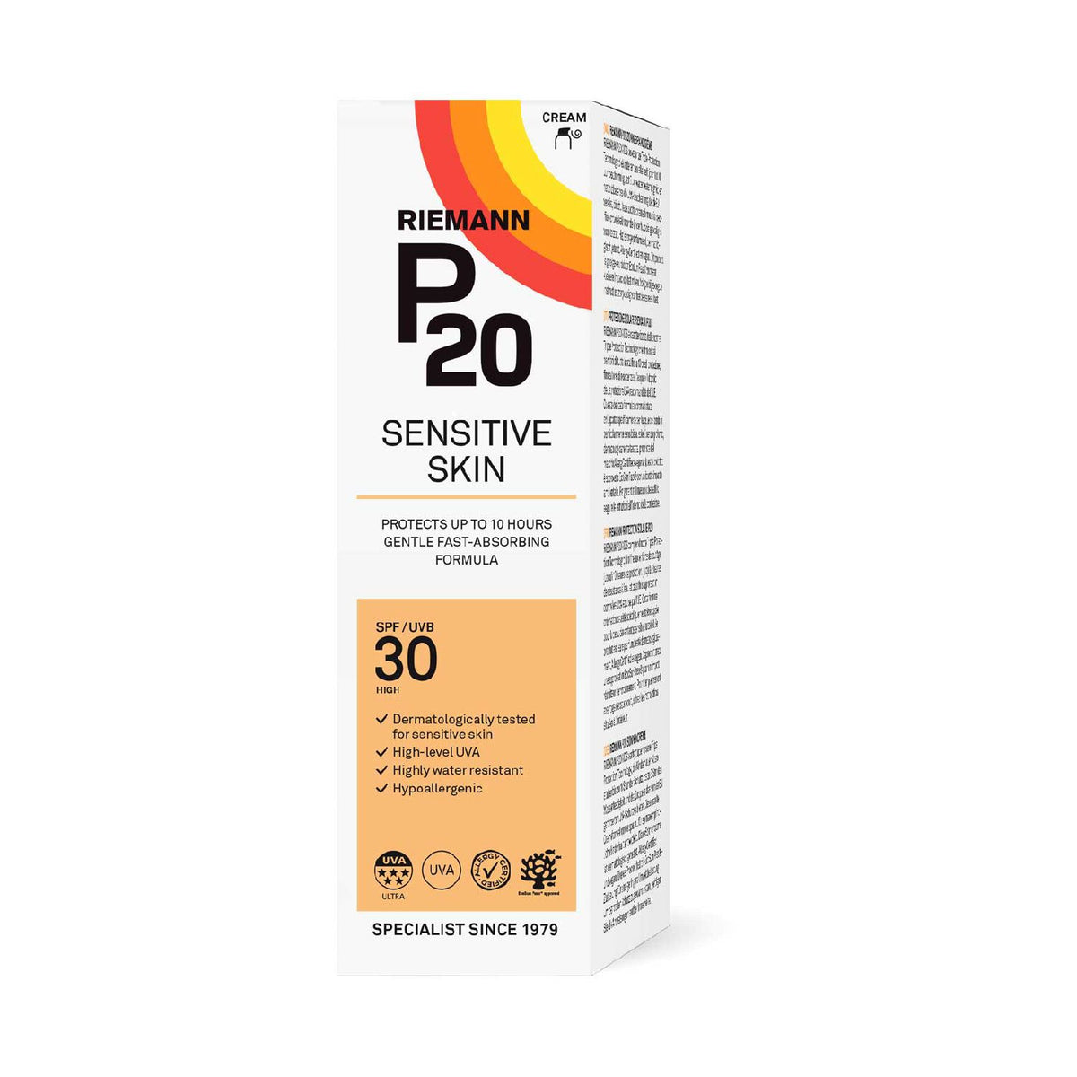 Riemann P20 sun cream SPF30 sensitive 100ml, imported from the UK