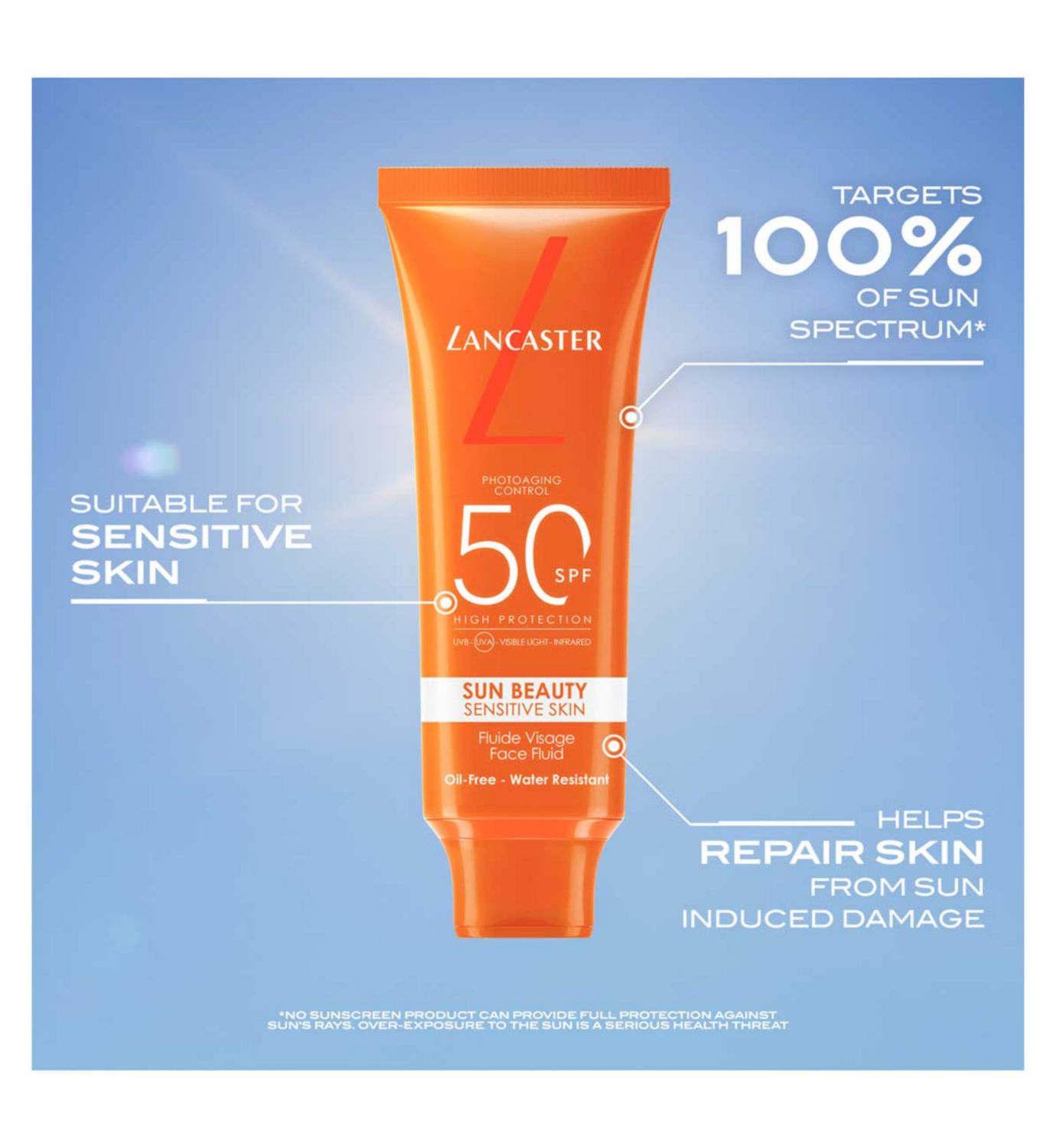 Lancaster sunscreen fluid SPF50 50ml, UK version